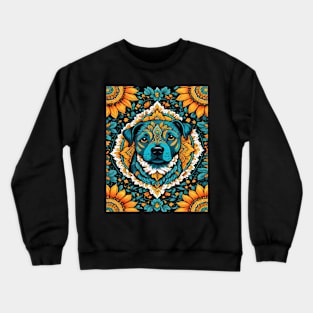 Cute Dog Mandala, Animals Crewneck Sweatshirt